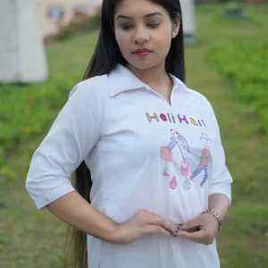 White Kurti Set