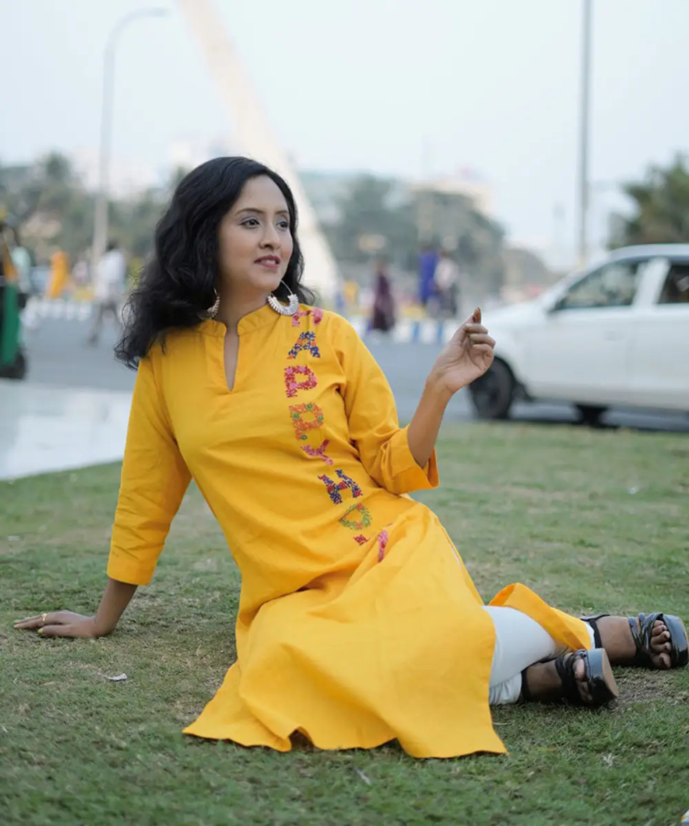 Yellow Kurti Set
