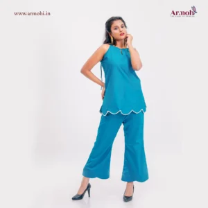 Trentz Solid Kurti Pant Set 7