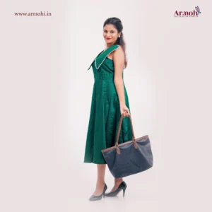A-LINE-GREEN MIDI-DRESS 22