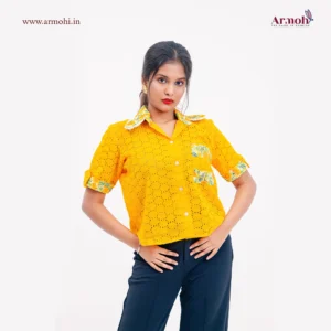Armohi-Golden Meadow Eyelet shirt. 24