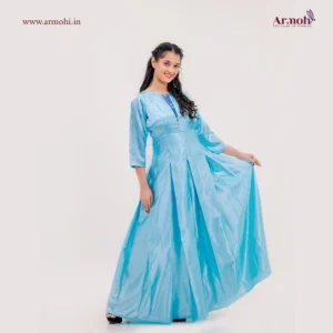 Sky Blue Long Festive,Pre- Wedding,Party Gown 5